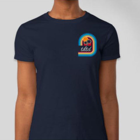 The "TILTD Palm" Navy Ladies T-Shirt